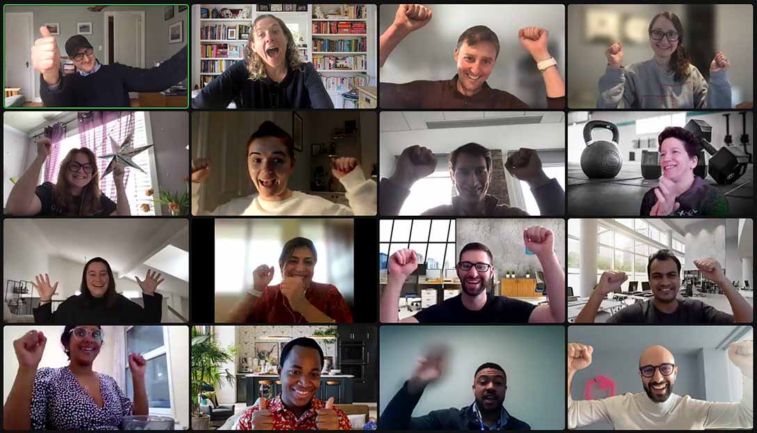 Heap Champions celebrate the online Community